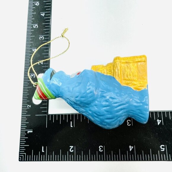 Vintage Christmas Ornament COOKIE MONSTER SESAME ST. MUPPETS Hand Painted Taiwan - Picture 9 of 12